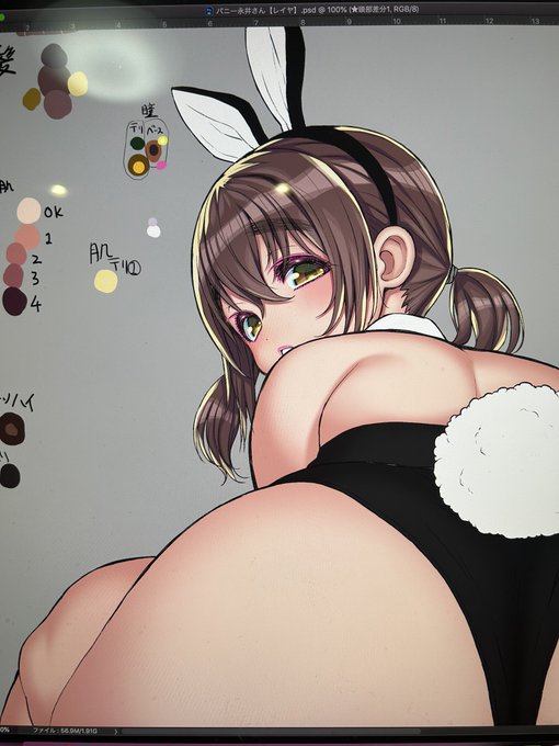 来月分の彩色進行中です🐰 #進捗報告 