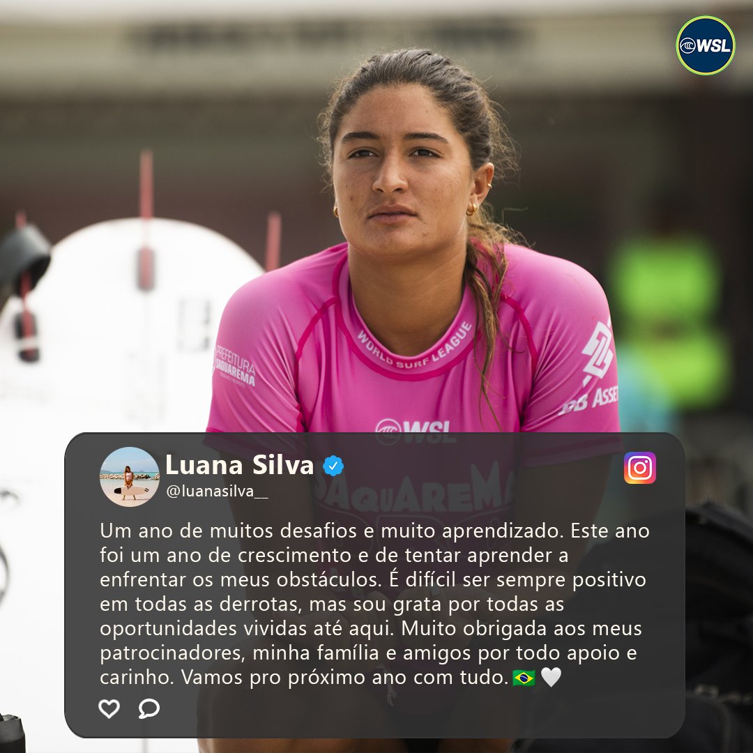 WSLBrasil's tweet photo. Que você volte muito mais forte em 2023, Luana! 🇧🇷

#WSLBrasil https://t.co/eL4WwFgGKp