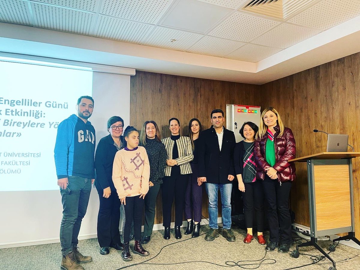 imuegitim's tweet photo. 3 Aralık Dünya Engelliler Günü Farkındalık Etkinliği, ''Özel Gereksinimli Bireylere Yönelik Tutumlar'' temasıyla Ziraat Bankası Merkez Kütüphanesi Konferans Salonunda gerçekleştirildi. https://t.co/CJObQnMOBs