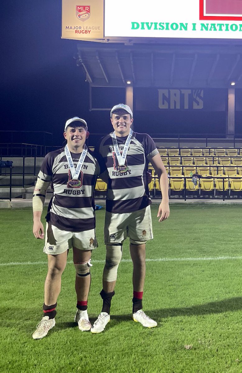 Well done to Ollie Corbett &amp; Henrique Gabriel who played for Brown in the National Collegiate Rugby final last weekend in Houston. The Brown Bears came out on top 21-5. Brown went unbeaten all season 12-0 winning the Ivy Champs, the Liberty Conference then the Nationals.