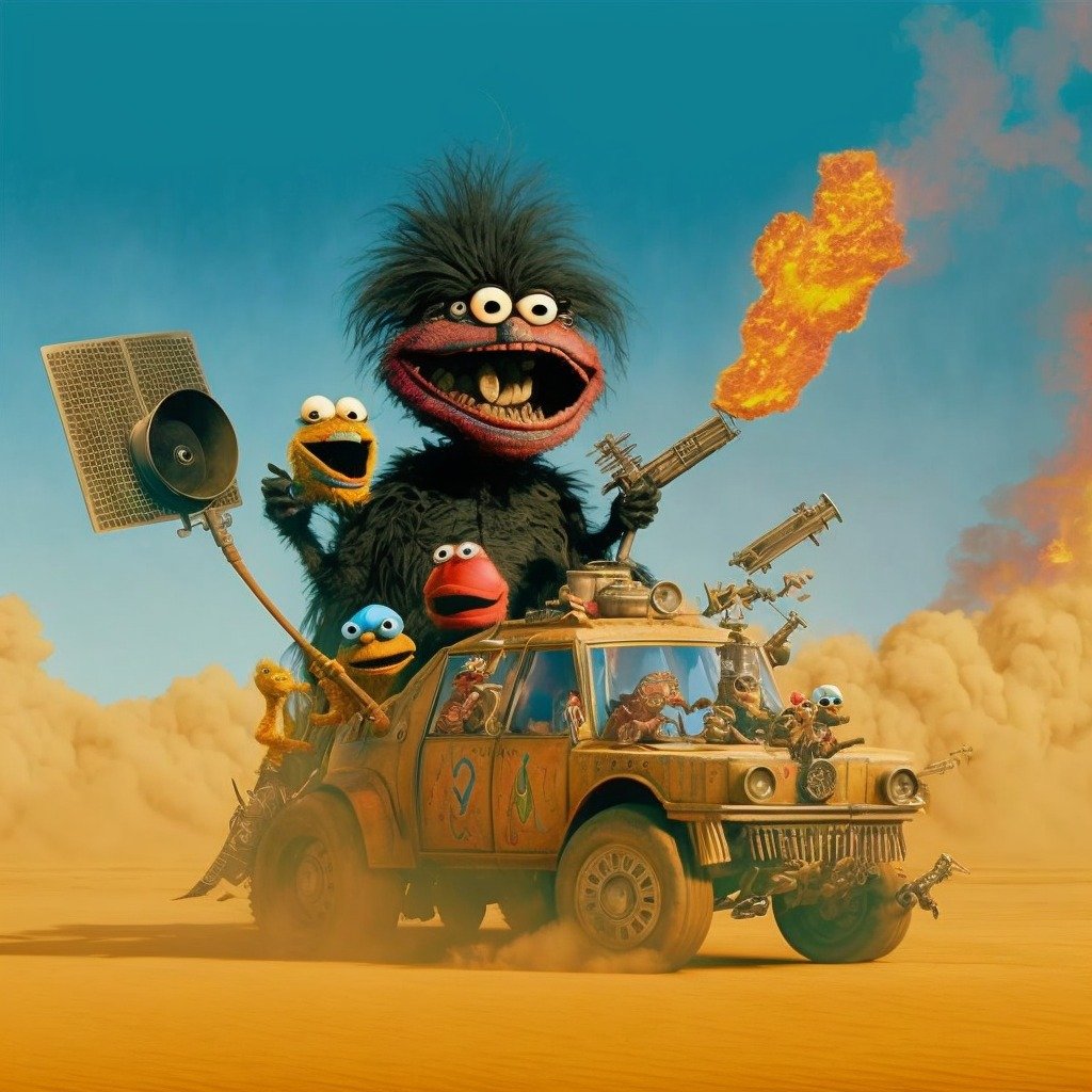 Midjourneydb's tweet photo. Muppets In Mad Max Movie
Credit: Chee Ho Kar https://t.co/oebBNdYtte