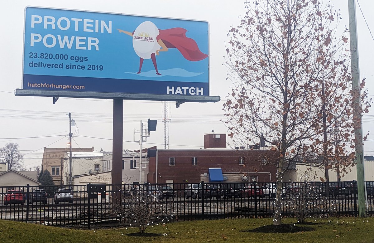 RoseAcreFarms's tweet photo. Through our partnership with @HatchforHunger, we have helped deliver more than 23.8 million #eggs🥚 - talk about protein power! 🤯 - to families in need since 2019. Learn more ➡️ https://t.co/QzmqnBlNwj. #HatchforHunger #TheGoodEggPeople https://t.co/3zGW5qk9A0