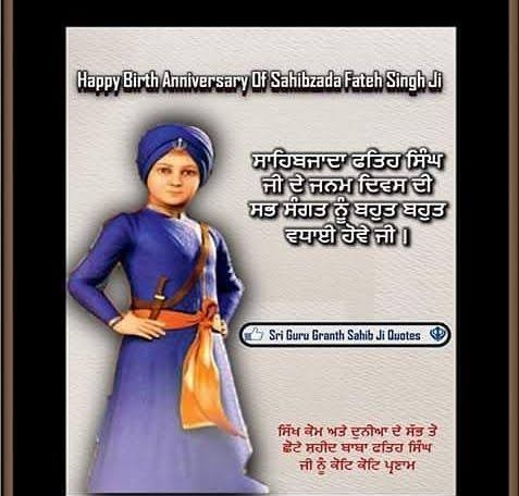 1996_solutions's tweet photo. May Waheguru Ji bless you and your family with Naam Daan,joy, peace and happiness. 

Today Is Birth Anniversary Of  Baba Fateh Singh Ji Choty Sahebjaadey Of 10th Master🙏Guru Gobind Singh Saheb Ji🙏
Dhan Guru Gobind Singh Ji🙏
Dhan Dhan Baba Fateh Singh Ji🙏
#solutionssince1996 https://t.co/OKVgkFgL1U