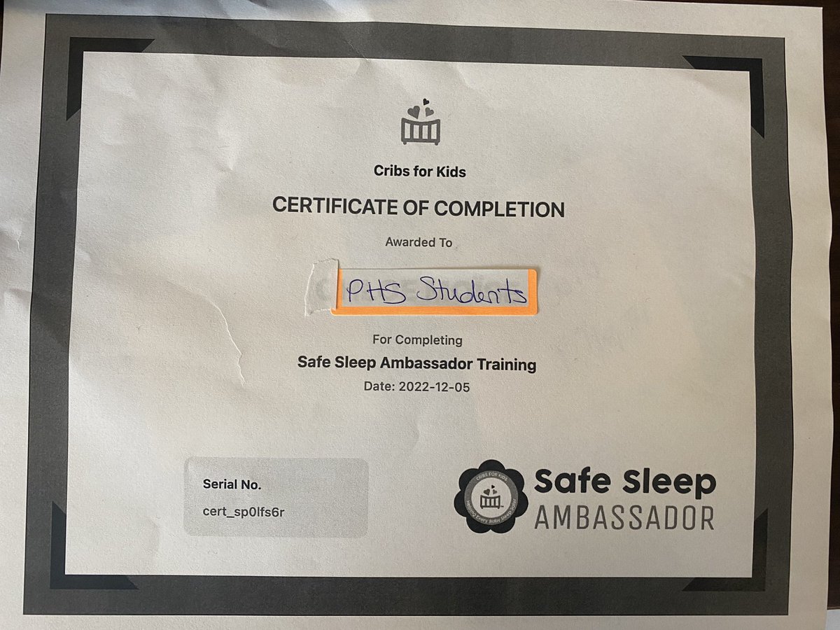 Child Development students became Safe Sleep Ambassador’s!!! <a href="/PattonvilleSD/">Pattonville Schools</a> <a href="/Pattonville_HS/">Pattonville HS</a>