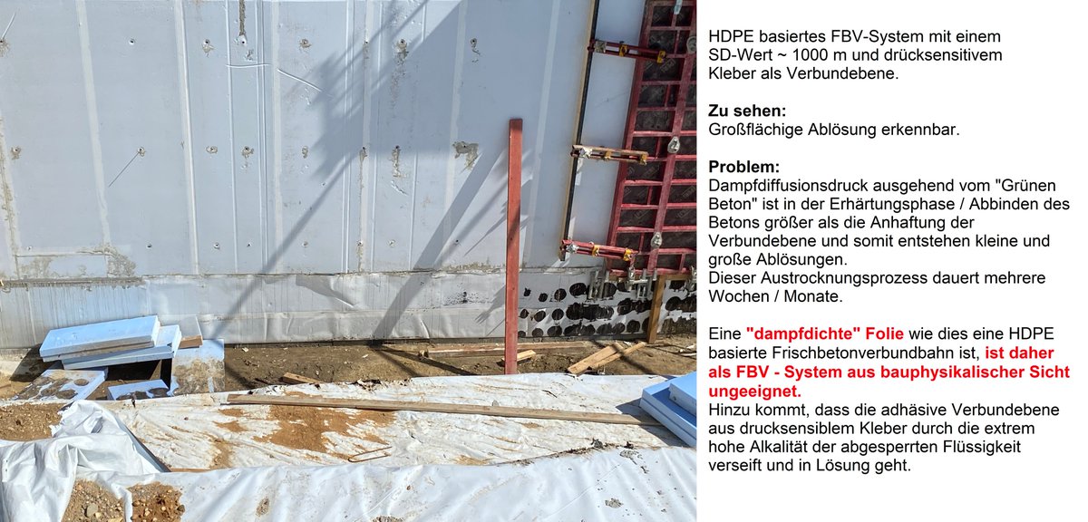 BPAPflieger's tweet photo. Warum FBV-System aus HDPE-Folie technisch ungeeignet sind: #HDPE #FBV #frischbetonverbundfolie #frischbetonverbundsystem #Blasenbildung #Dampfdiffusionsdruck #Ablösung #Betonrandzone #lunkerbildung #kapillarporen #abdichtung https://t.co/4wQBAq8F17