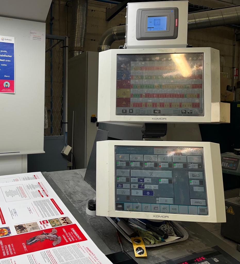 ObsTraffic's tweet photo. Behind the scenes of the printing of @IcomOfficiel #RedLists ๐: The paper version of the Emergency Red List - #Ukraine ๐บ๐ฆ will be out soon! In the meantime, here is the online version ๐https://t.co/ppefMxS0w5
#Stopillicittrafficking of #culturalheritage https://t.co/CEymdx0uQZ