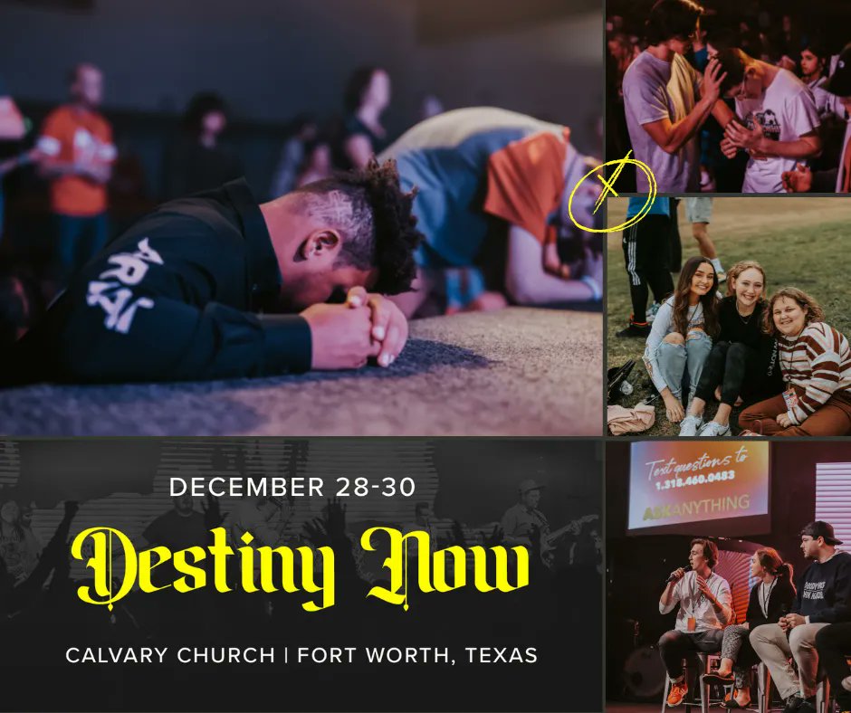 Destinyserve's tweet photo. The time for revival is now. The time for faithfulness is now. The time for change is now. We aren’t the next generation; we’re the NOW generation. 
The Destiny Now webpage is live.  Click here for all the details and don't forget to get registered NOW!!  https://t.co/ZSixX9eNLW https://t.co/mfse6TSPSO