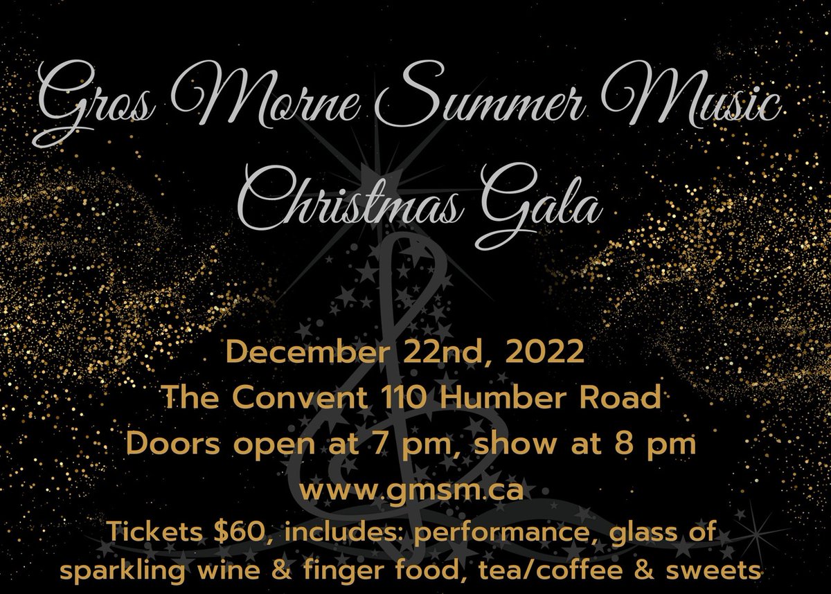 Geoff_Wareham's tweet image. Do you have your tickets for the Gros Morne Summer Music Christmas Gala? ✨ 

Harbour Financial Group a proud sponsor of this arts organization in our community and this annual event returns this year, live and in person!

Tickets at gmsm.ca

#cornerbrook