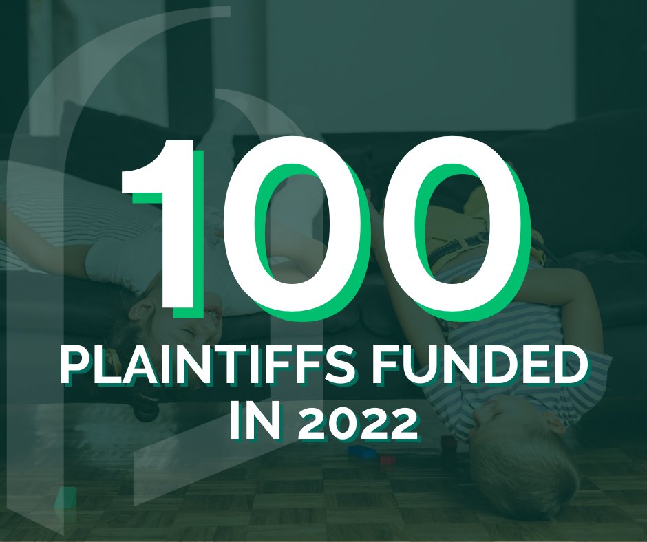 This Milestone Monday is extra special because we have officially surpassed 100 plaintiffs funded in 2022.