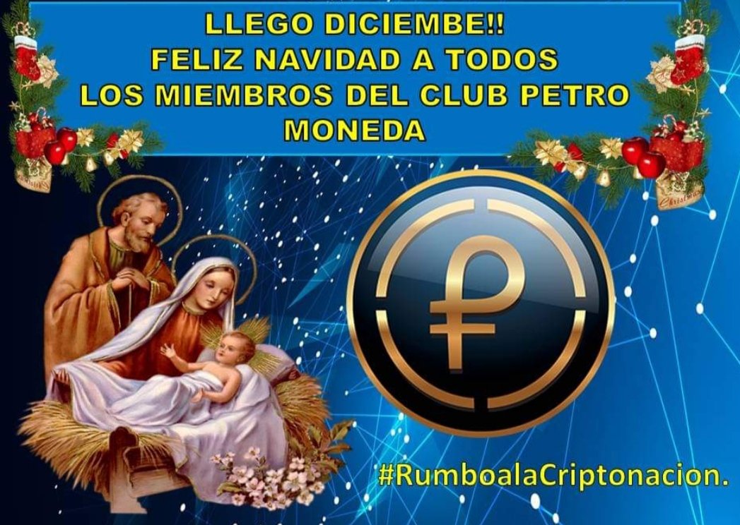 nenufar45's tweet photo. Feliz Navidad a todos los que forman parte del club #PetroMoneda.

#APP https://t.co/aybj9Pcni2