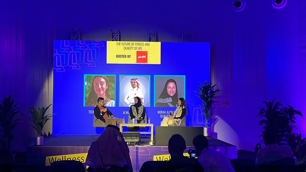 stepriyadh's tweet photo. Join Teodora Panțu, Norah Alyusuf, and Alwaleed Alkeaid on the Wellness stage as they discuss the future of fitness and its impact on quality of life 🏋‍

#StepSaudi2022 #techevents #Saudievents https://t.co/SRTBw63ZhK