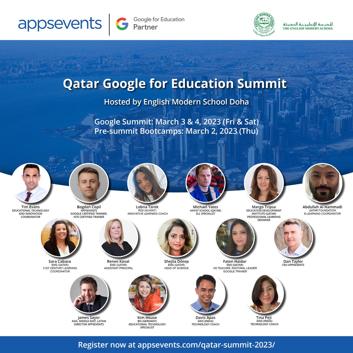 edTechEvans's tweet photo. Already looking forward to March, and the @AppsEvents1 latest @GoogleForEdu Summit, hosted by @EMSDoha, Qatar! Will be a fun weekend of learning!
#GooglePD https://t.co/fE8QLxpFRA