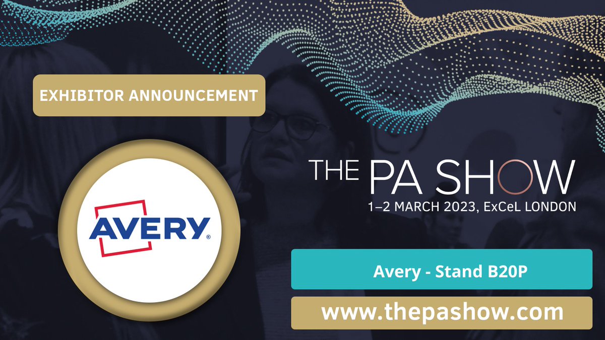 Exhibitor announcement! 
Avery provide labels, stickers, business cards and much, much more... 
eu1.hubs.ly/H02nfSS0
#ThePAShow <a href="/UKAvery/">Avery UK</a>