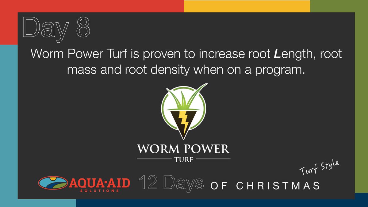 Solutions4Turf's tweet image. On the 8th day of Christmas my #SolutionsTeam gave to me, 2 - 8 oz apps of @WormPowerTurf to start my season long program. Worm Power Turf has a proven record of building a healthy root system to support plant health. #SolutionsPeople #Turfmas
bit.ly/3HpNbLO