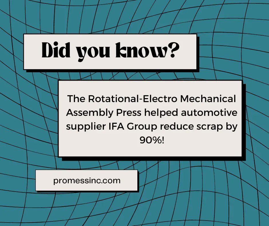 PromessInc's tweet image. Check out how Promess can save you money by cutting down on your scrap rate! bit.ly/3gZZKCf #ReduceScrap #Promess #Manufacturing