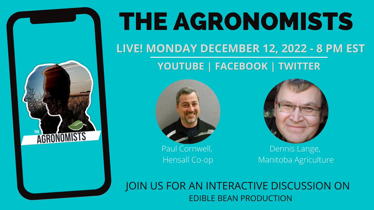 realagriculture's tweet photo. Join us LIVE TONIGHT at 8 pm EST for a discussion on edible bean production w/ @CornwellPaul, @HDCAgronomy & @DennisBeanLange
Manitoba Ag
Thank you to our sponsors @ADAMA_CAN, @SeedMasterMfg & Edible Bean School
#cdnag #ontag #westcdnag #ediblebean #canolamaster https://t.co/VE9LhnFVU9