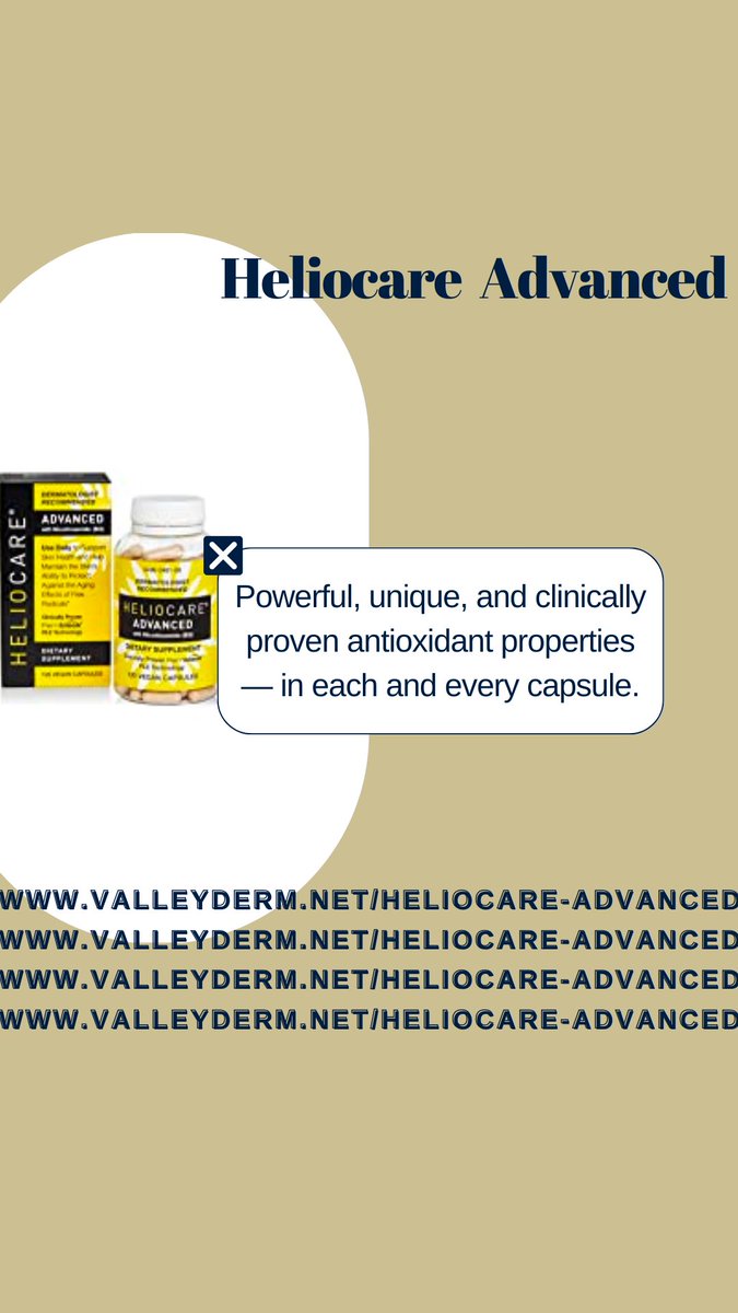ValleyDerm's tweet photo. What if you could add a daily dietary supplement to your morning routine and help your skin protect itself from the harmful effects of free radicals? 

With Heliocare’s powerful antioxidant formula, you can!

https://t.co/DuwXLgq5DX

#heliocare #yakimawashington #agingskincare https://t.co/yKWagvTtXV