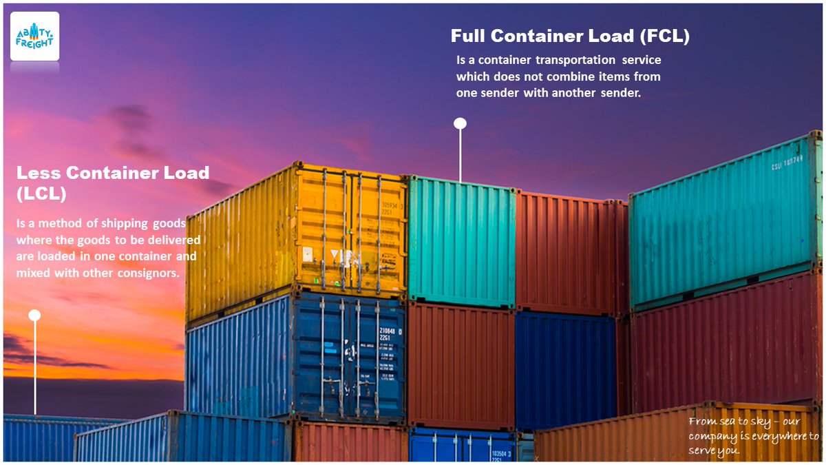 FreightAbility's tweet photo. LCL and FCL have many differences...

The primary difference between the two is that with LCL, you're usually sharing space with other people's shipments, compared to FCL.

#Ability_Freight
#We_Are_Ability
#logistics #shippingworldwide #cargo #seafreight #LCL #FCL #container https://t.co/KrdcreV6sP