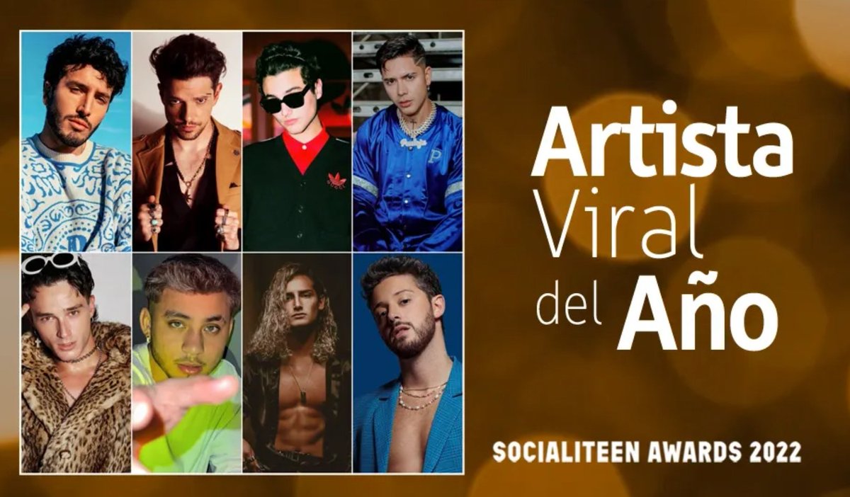 kryptonitasdh's tweet image. buenos días nada más al wey que está nominado a los socialiteen awards 2022 como artista revelación del año y artista viral del año