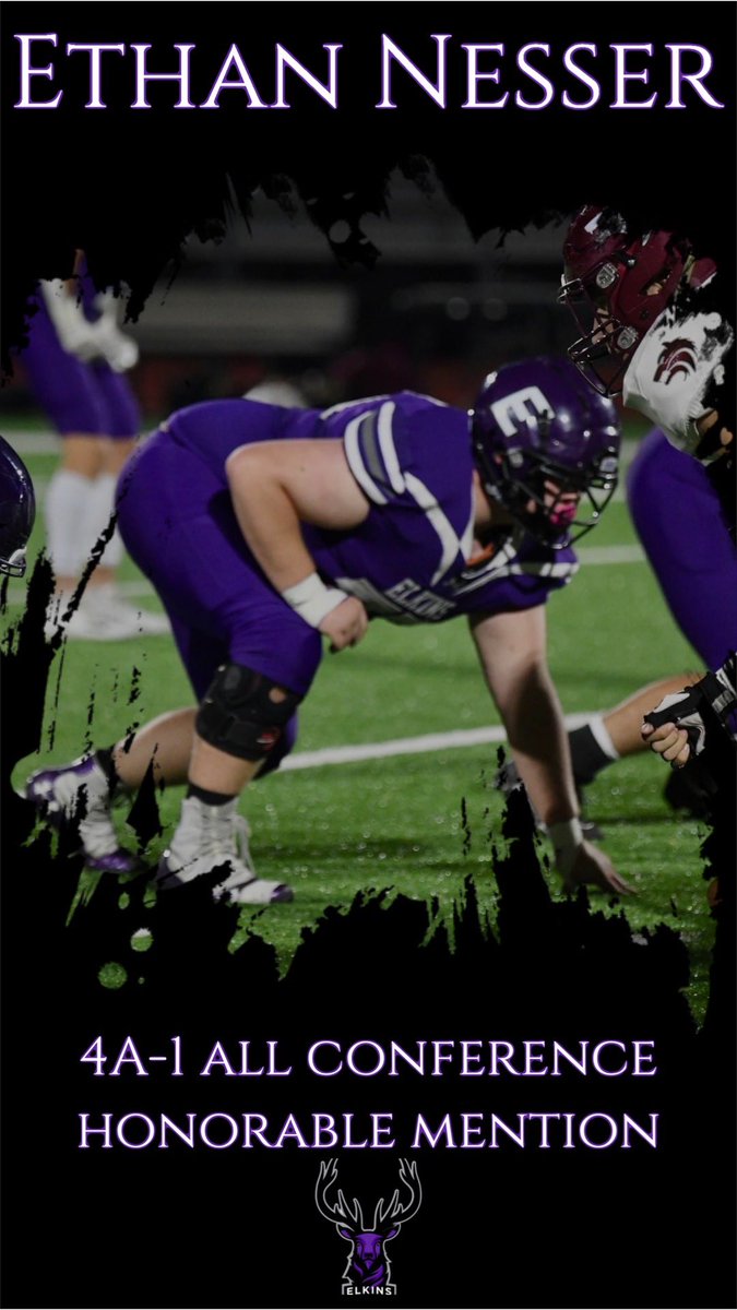 Congratulations to Ethan Nesser for being recognized as 4A-1 All-Conference Honorable Mention! #elkpride