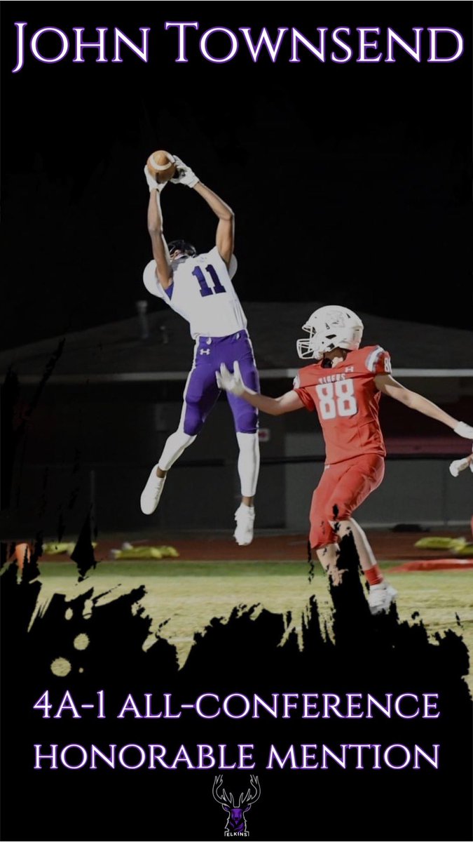 Congratulations to John Townsend for being recognized as 4A-1 All-Conference Honorable Mention! #elkpride