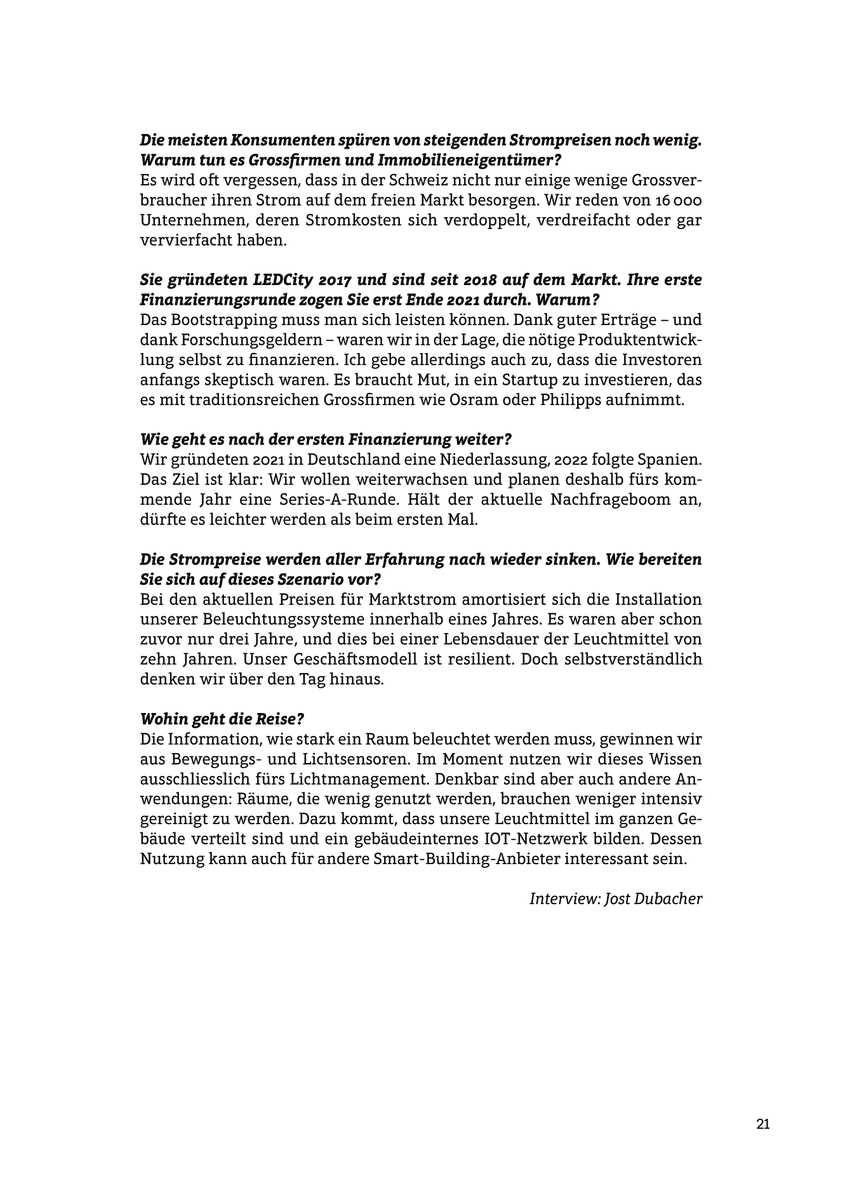 LEDCity_io's tweet photo. The fifth edition of the Startup Radar from https://t.co/Ymgiuy4lXa is all about startups and sustainability. In this context, our CEO Patrik Deuss gave an interview.
 
Find out more in the new Startup Radar: https://t.co/7Wb8Eto2F8 https://t.co/JwoHCwzjSC