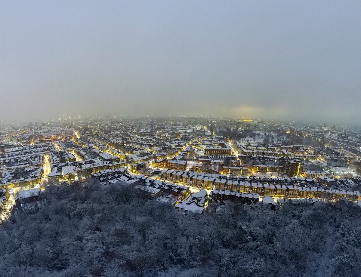 Some snowy #drone shots from Abney Park Cemetery this morning #N16