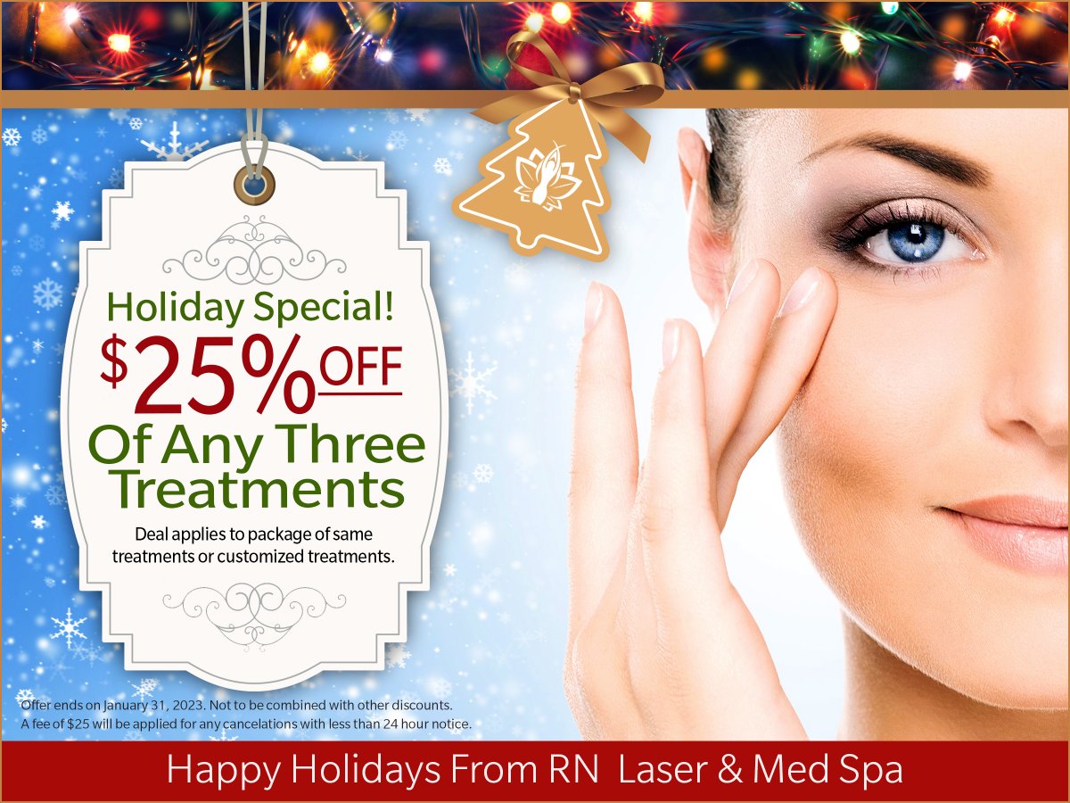 spa_rn's tweet image. Give the gift of great skin this holiday season. Take 25% off any three treatments. Experience the RN Difference Today!

#antiaging #rnlasermedspa #medspa #organic #dermaplaning #skincare #beauty #clearskin #exfoliate #acne #skingoals #beautybloggers #hydrafacial #facial #holiday