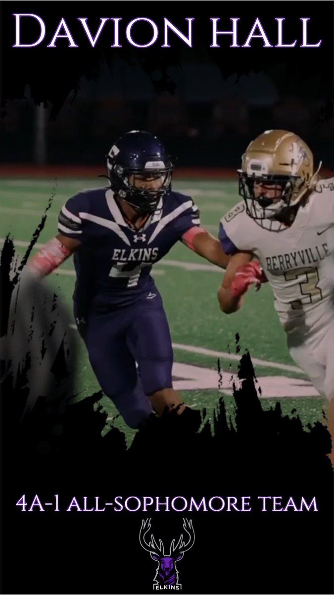 Congratulations to Davian Hall for being selected to the 4A-1 All-Sophomore Team! #elkpride