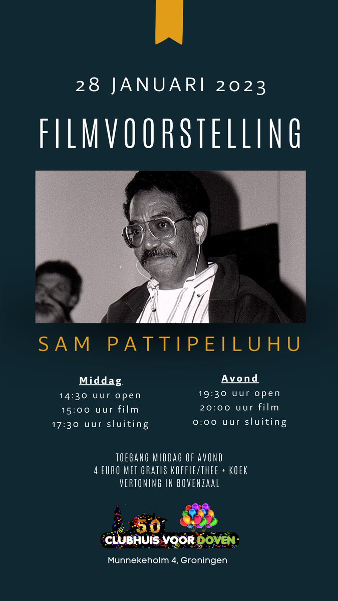 Filmvoorstelling over Sam Pattipeiluhu --> 28 januari 2023 <---