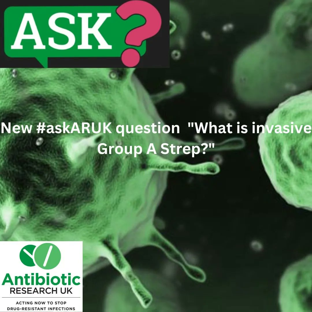1Antruk's tweet photo. New #askARUK question "What is invasive Group A Strep?" Find the answer here https://t.co/qtuN9BvqyK #Antibiotics #StrepA #GroupAStrep https://t.co/IpOufQkiAN