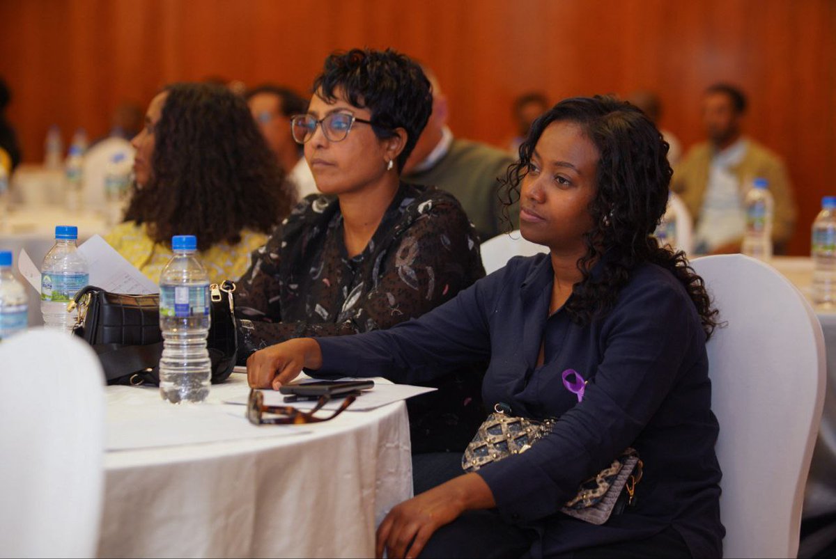 Happening now: a high-level panel discussion on gender based violence survivors right to access services in all settings. 
Panelists include representatives from @FMoHealth @EthioHRC  @EWLA1 and Ministry of Women and Social Affairs.