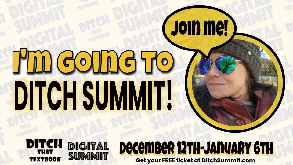 TechThompson's tweet image. I&apos;m going to Ditch Summit! #DitchSummit #DitchContest @DitchThatTxtbk Free virtual on-demand PD!