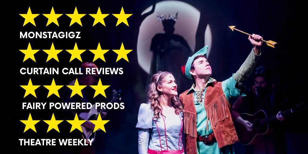 'David Breeds’ Robin is a likeable hero, daring and dashing with a pinch of daft... equally at home battling with the Sheriff or belting out a musical number with his exquisite vocals.' - British Theatre Guide Full review📰: bit.ly/3hfk2bF