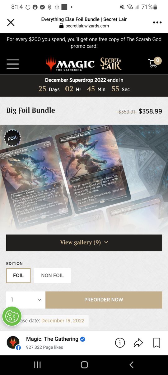 jasoncook387's tweet photo. @MTGSecretLair how is this a deal? It's not even a whole dollar... #MTGSecretLair https://t.co/1xWFymdGqR