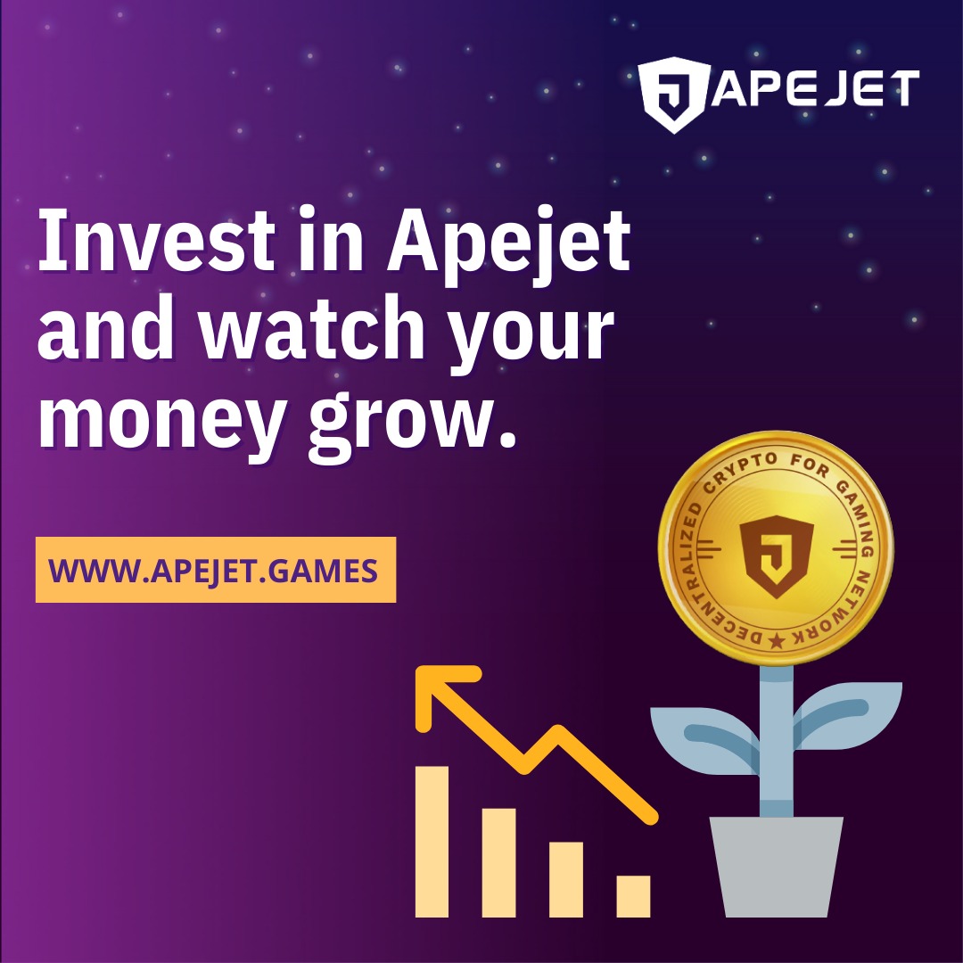 Apejetgames's tweet photo. Ready to take the plunge and invest in Apejet? Apejet is the way to go!
.
.
#money #business #apejet #crypto #investment https://t.co/WudPqVRR60