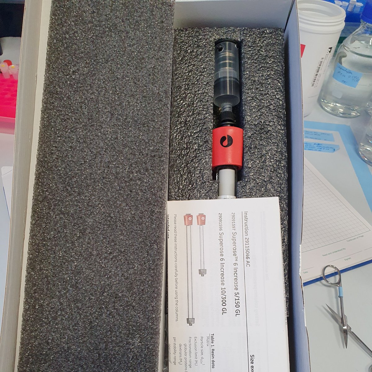 That feeling when you open up a brand new gel filtration column never gets old! 🤩😍👩🏾‍🔬