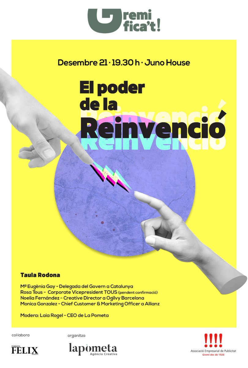OgilvyES's tweet photo. 🙋🏻‍♀️ @noeliapiensa, Executive Creative Director de Ogilvy Barcelona, participará como ponente en la sesión "El poder de la reinvención", que organiza @AssocPubli

📆21/12 
⌚19.30h 
📍Juno House
https://t.co/lt44XFNifx https://t.co/jgYfoFiygl