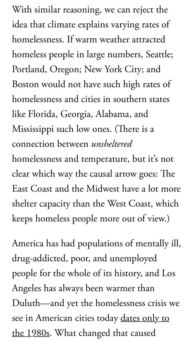 The fundamental driver of homelessness in US cities is a lack of housing supply — not drug use, poverty, mental illness, or climate.

This explanation from <a href="/JerusalemDemsas/">Jerusalem</a> should end the debate once and for all: