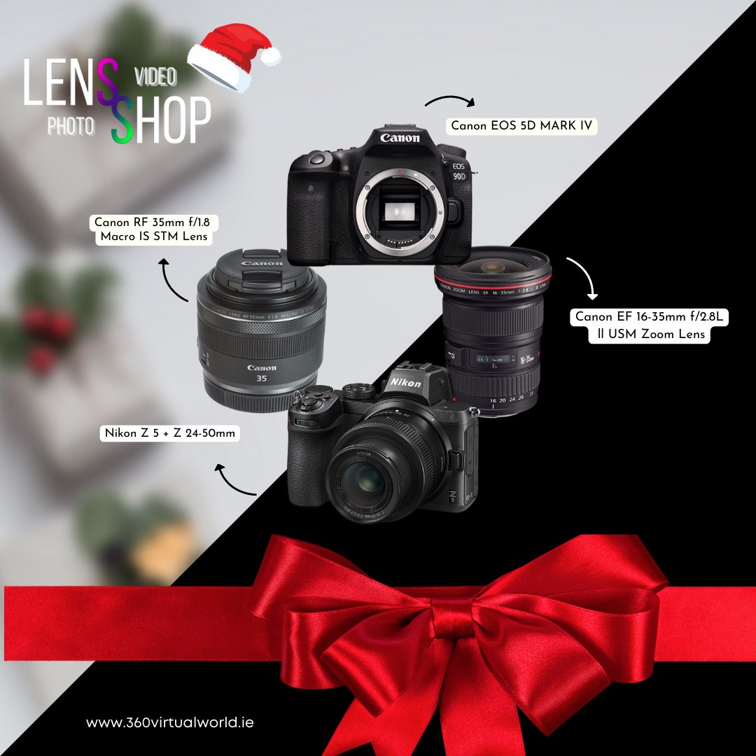 Take a look at our Lens-Shop in view of the Christmas holidays coming up! 

Get a big discount on the products we offer, up to 20% off. Cameras, accessories, lights, audio equipment and even drones are available. 

Click on this link to access the shop : 360virtualworld.ie/categories-of-…