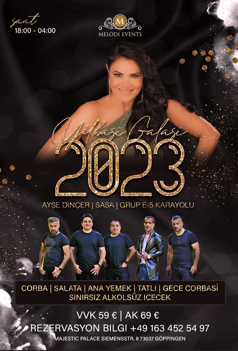 Yeni yılda #Stuttgart ‘tayız. #2023 #böblingen #göppingen #melodievents #ayşedinçer #yılbaşı #almanya