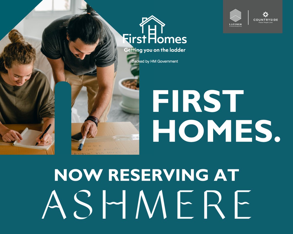 We are offering the First Homes scheme at Ashmere, our popular development in Kent, with our collection of stylish 2-bedroom apartments. Book your visit to our marketing suite today and discuss your options with one of our sales team: bit.ly/3MqXOhc