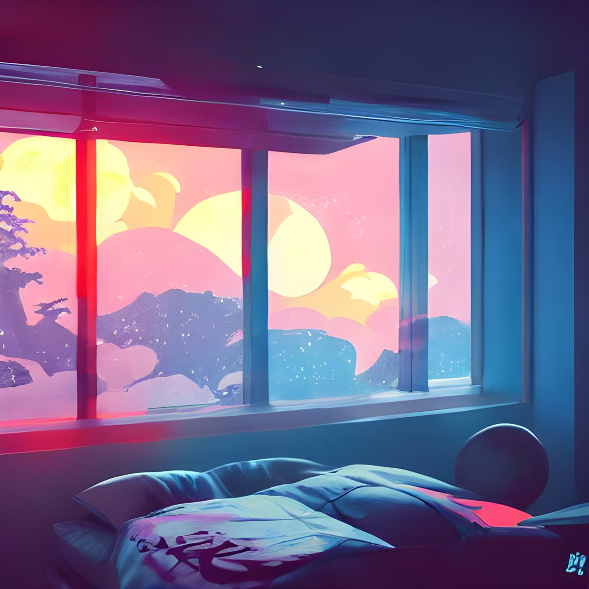 Picsart's tweet photo. Choose your favorite A.I. generated room 🛏 🌅 #AIgenerated #ai #aiart #picsartAI https://t.co/eRb5WaWgTp