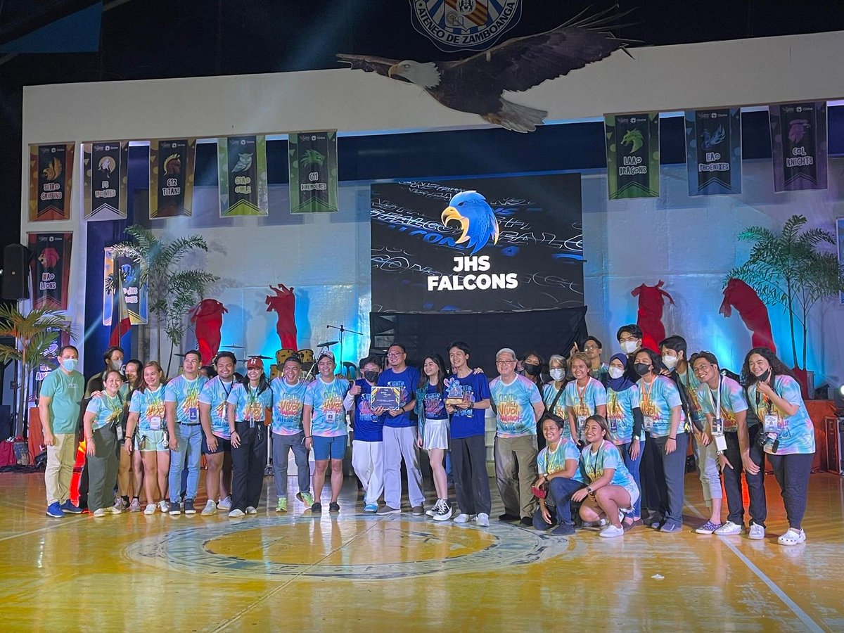 ateneo_fiesta's tweet photo. WAY TO GO WINNERS! 🏆

The JHS Falcons walked off with the Overall 3rd Runner-up of the Ateneo Fiesta 2022. It is indeed a well-deserved feat! ❤️

#AtFest22
#AtFestCientoDiez
#VivoAnimoAteneo https://t.co/C3BWQoswAr