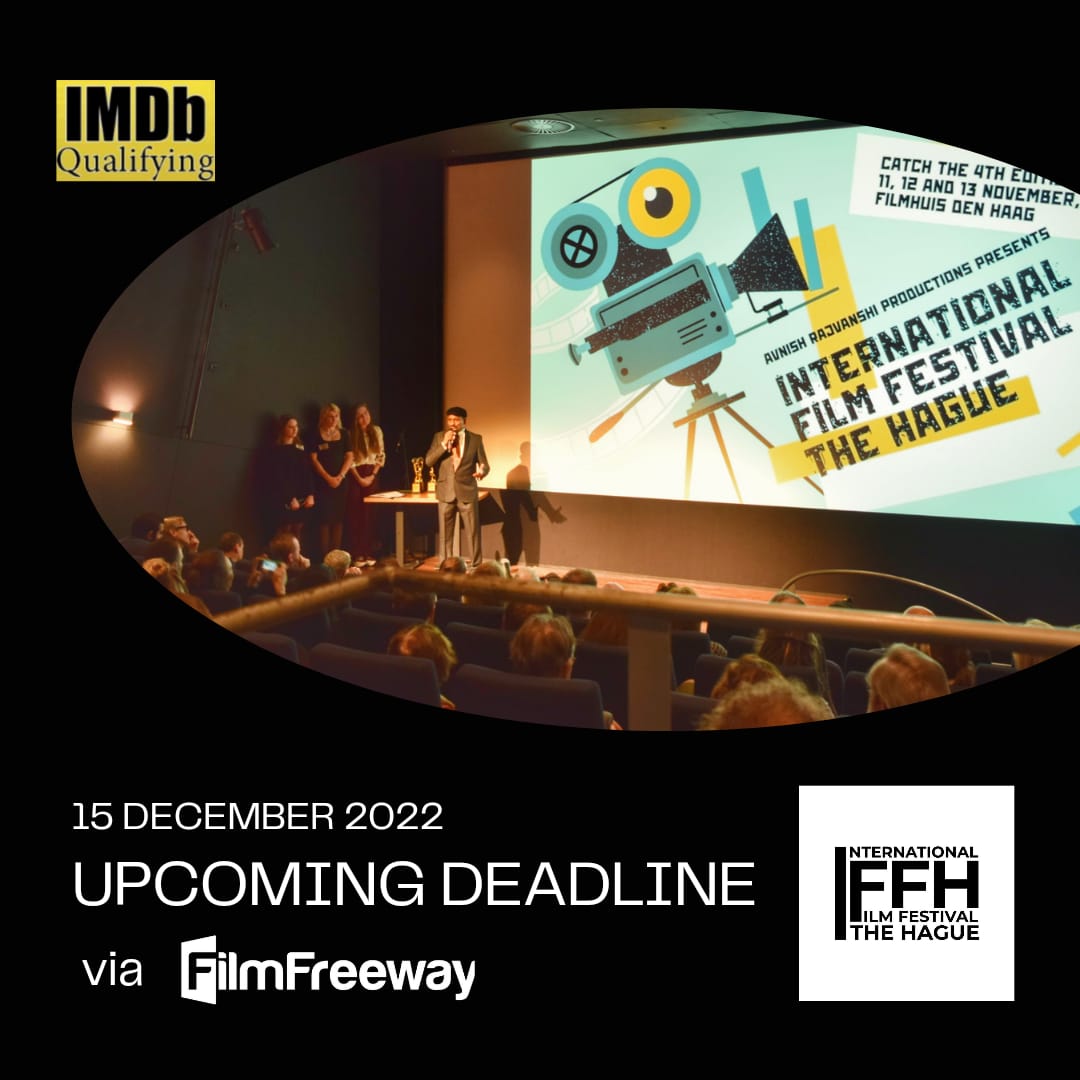 Submit your film to the 5th edition of #InternationalFilmFestivalTheHague. Upcoming deadline: December 15th, 2022.
Submissions via <a href="/FilmFreeway/">FilmFreeway</a> 
filmfreeway.com/Internationalf…

#IFFH is an #IMDb qualifying festival

#filmfestival #filmhuisdenhaag #denhaag #thehague