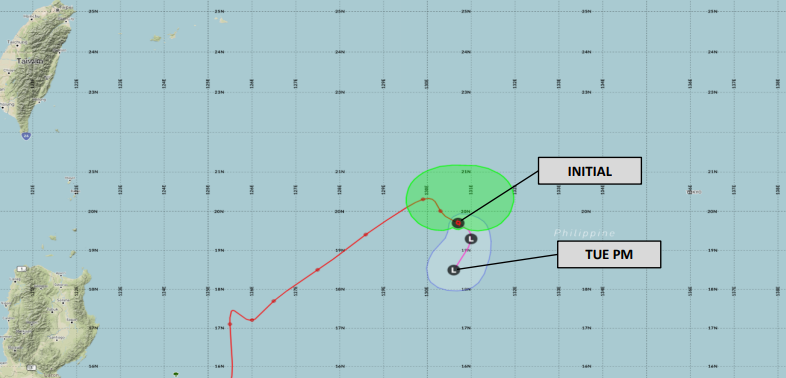 DTNWeather's tweet photo. Tropical Storm #Pakhar has begun to weaken rapidly while losing nearly all remaining tropical characteristics. A dissipating tropical feature is expected beyond 12 hours, and this will be the final advisory. https://t.co/1Rt3dwqN3u

#ThinkWeather https://t.co/QMUdAL8w34