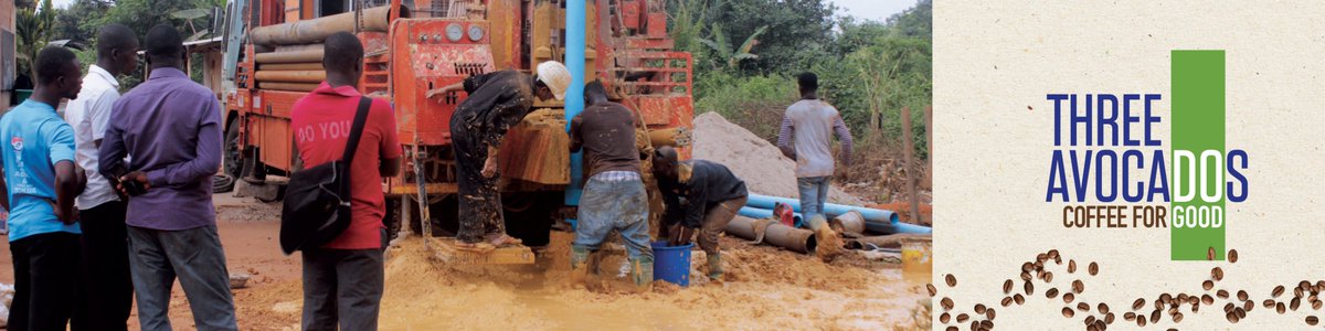 nonprofitcoffee's tweet image. 234 families.  That is how many people at the St. Augustine Child Development Centre now have access to #cleanwater thanks to your support!
The first step in providing clean water in this project in Ghana was to drill a deep borehole well, to reach water far below the surface.