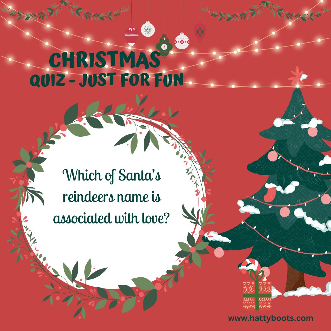 HattyBoots's tweet photo. We LOVE December &amp; we love the #HattyBoots Christmas Quiz ...it is just for fun, so no prizes.    There will be one question a day posted between 12th December and 1st January.  We will post all the answers on January  2nd! 

#ChristmasFun #ChristmasQuiz https://t.co/82JhpTYTBg