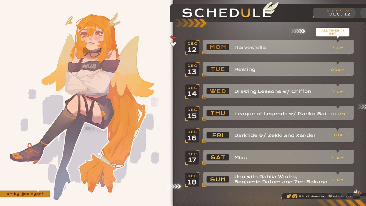 EzraAndromyda's tweet photo. I hope you like collabs, because we have a lot this week!
Live: #EzraLive & #WhatTheBirbDoin
Art: #artdromyda
Meme: #andromymes
NSFW: #ezr18
Oshi Marks: ๐ฆโฑ๏ธ
Fan-name: Pit Crew
#VTuberEN #VtubersUprising #Vtuber #nonbinary #RCEntropy https://t.co/9Hm0k6wHUh