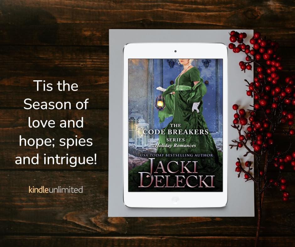 Tis the Season of love and hope; spies and intrigue!
Enter the emotional, suspenseful Regency world of USA Today bestselling author Jacki Delecki’s Code Breakers Spy Series. This boxed set contains the Christmas romances of the series: books 2, 7, and 8. buff.ly/3icX8Bz